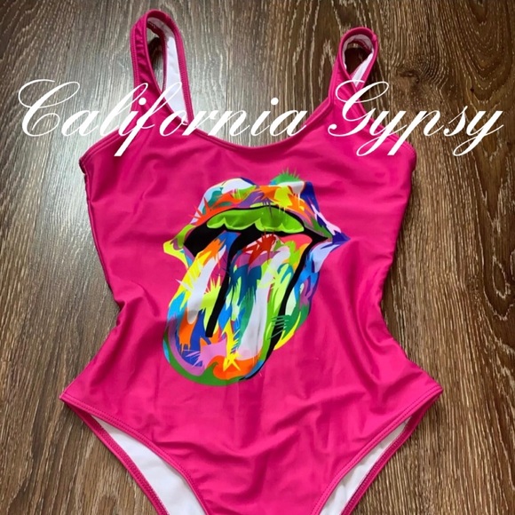 Rolling Stone Hot Pink Rainbow Tongue - Picture 4 of 5